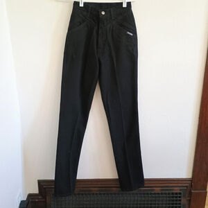 Vintage Rocky Mountains Rockies Jeans Black 27/5 High Rise Bareback 34"
